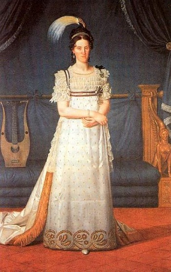 Maria Cristina of Naples and Sicily Queen of Sardinia ca. 1806-1809 by Giacomo Berger 1779-1849 Castle of Aglie Hunting Room